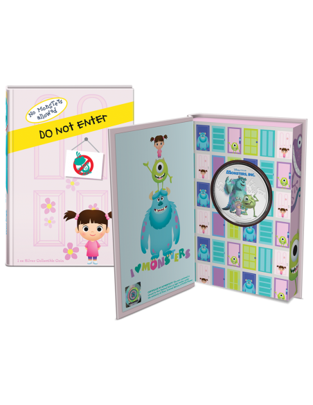 MONSTERS INC 20th Anniversary 1 Oz Disney Silver Coin 2$ Dollars Niue 2021 - Coins & More - Niue