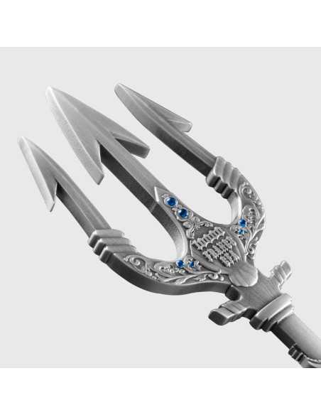 POSEIDON TRIDENT Antique Finish 2 Oz Silver 3D Coin 10000 Francs Tchad 2025 - Coins & More - Chad