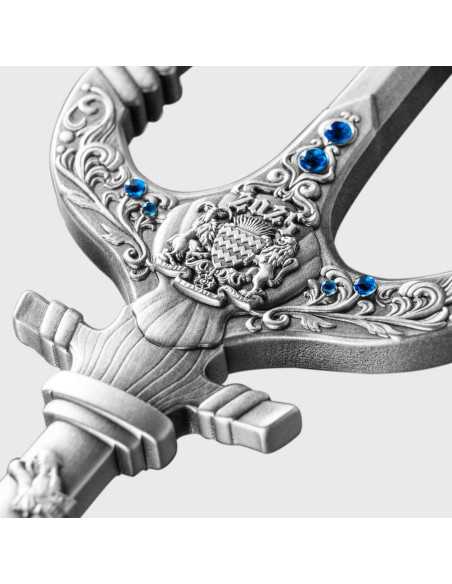 POSEIDON TRIDENT Antique Finish 2 Oz Silver 3D Coin 10000 Francs Tchad 2025 - Coins & More - Chad