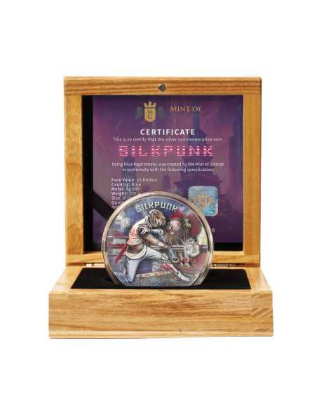SILKPUNK The Punk Universe 200g Silver UV Fluorescent Coin 15$ Niue 2025 - Coins & More - Niue