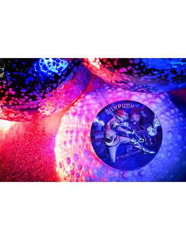 SILKPUNK The Punk Universe 200g Silver UV Fluorescent Coin 15$ Niue 2025 - Coins & More - Niue