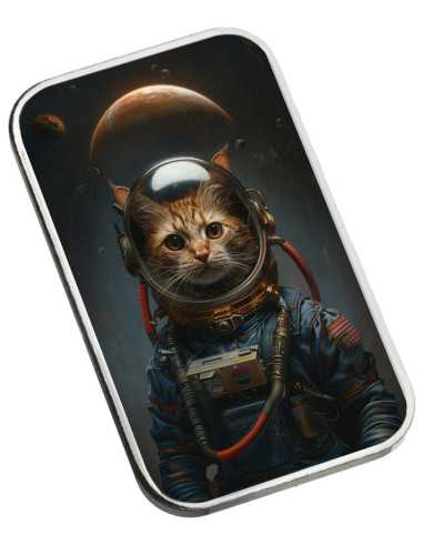 COSMO Human Cats Premium Silver Cast Bar 1 Oz Silver - Coins & More - Silver
