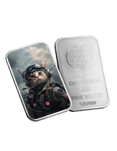 SARGE Human Cats Premium Silver Cast Bar 1 Oz Silver - Coins & More - Silber