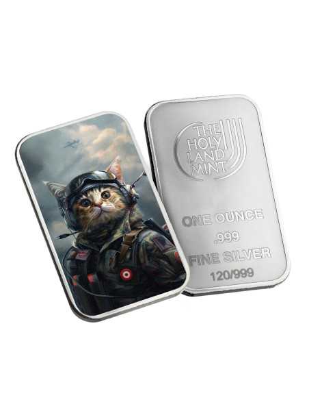 SARGE Human Cats Premium Silver Cast Bar 1 Oz Silver - Coins & More - Silber