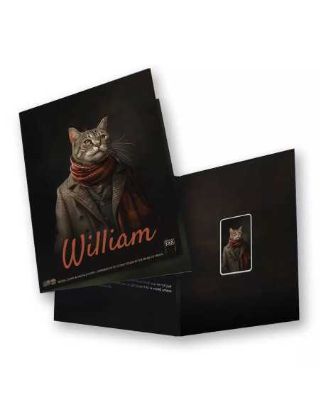 WILLIAM Human Cats Premium Silver Cast Bar 1 Oz Silver - Coins & More - Silver