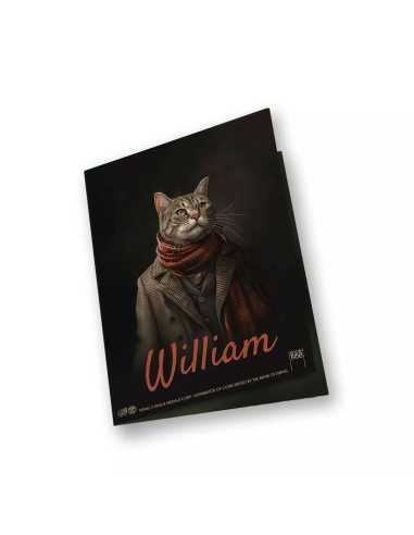 WILLIAM Human Cats Premium Silver Cast Bar 1 Oz Silver - Coins & More - Silver