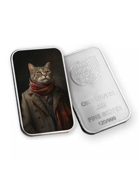 WILLIAM Human Cats Premium Silver Cast Bar 1 Oz Silver - Coins & More - Silver