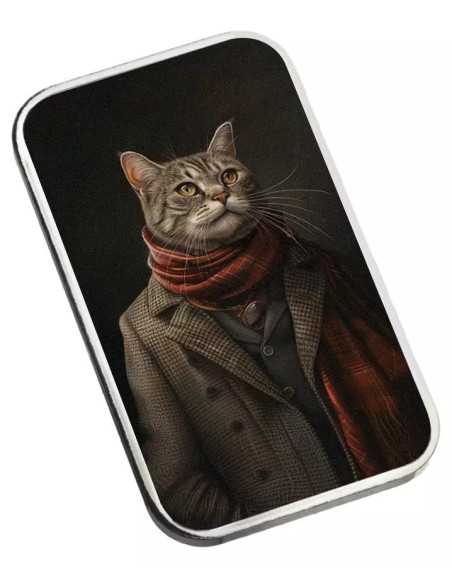 WILLIAM Human Cats Premium Silver Cast Bar 1 Oz Silver - Coins & More - Silver