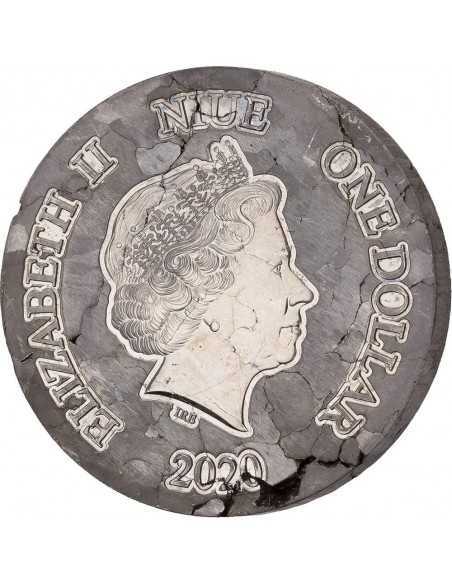 CAMPO DEL CIELO Iron 1 Oz Meteorite Coin 1$ Niue 2020 - Coins & More - Niue