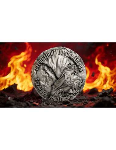 DEATH Four Horsemen 2 Oz Silver Coin 2000 Francs Cameroon 2025 - Coins & More - Cameroon