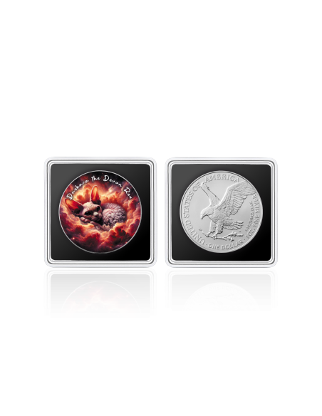 DUSKARA THE DEVON REX Nebula Cats American Eagle 1 Oz Silver Coin 1$ USA 2025 - Coins & More - Usa