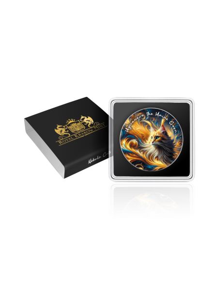 MYRANOVA THE MAINE COON Nebula Cats American Eagle 1 Oz Silver Coin 1$ USA 2025 - Coins & More - Usa