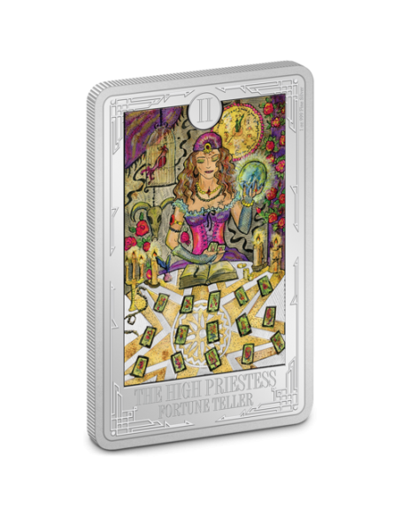 THE HIGH PRIESTESS Tarot Cards 1 Oz Silver Coin 2$ Dollars Niue 2021 - Coins & More - Niue