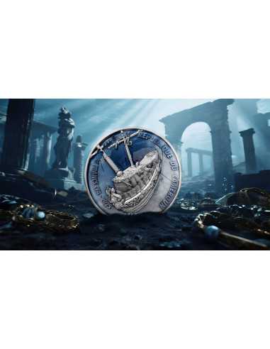 ATLANTIS Forgotten Civilization 2 Oz Silver & 11.5 Oz Copper Coin 2000 Francs Cameroon 2025 - Coins & More - Camerun