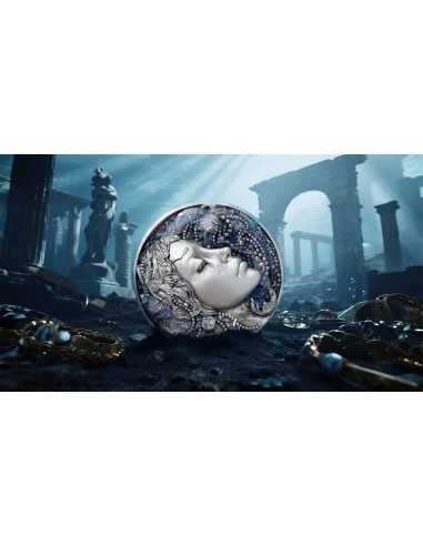 ATLANTIS Forgotten Civilization 2 Oz Silver & 11.5 Oz Copper Coin 2000 Francs Cameroon 2025 - Coins & More - Camerun