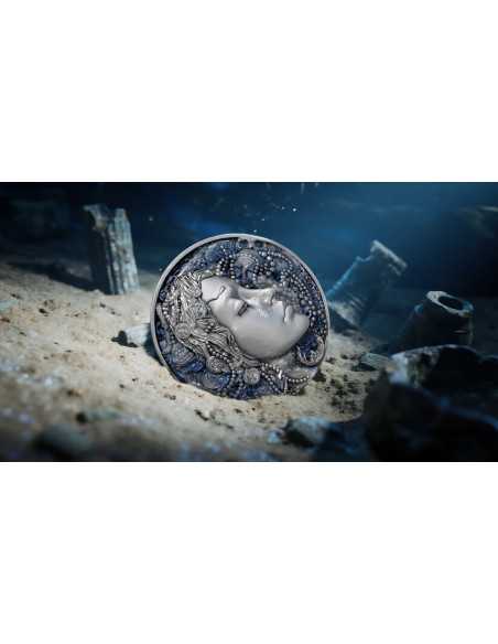 ATLANTIS Forgotten Civilization 2 Oz Silver & 11.5 Oz Copper Coin 2000 Francs Cameroon 2025 - Coins & More - Camerun