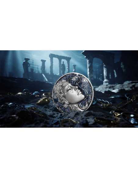ATLANTIS Forgotten Civilization 2 Oz Silver & 11.5 Oz Copper Coin 2000 Francs Cameroon 2025 - Coins & More - Camerun
