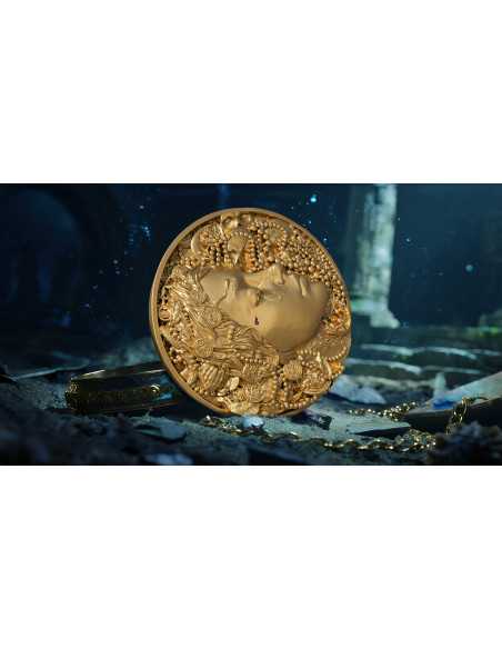 ATLANTIS Gold Gilded Forgotten Civilization 2 Oz Silver & 11.5 Oz Copper Coin 2000 Francs Cameroon 2025 - Coins & More - Comi...