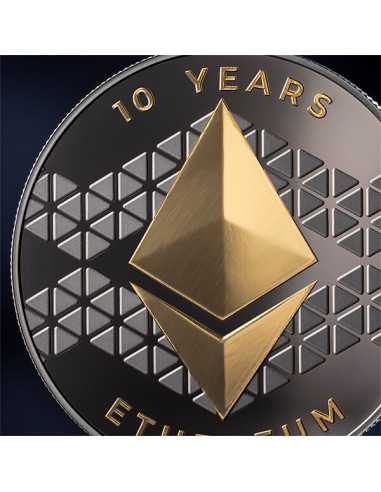 ETHEREUM Binary World 1 Oz Silver Coin 0.001 ether United Crypto States 2025 - Coins & More - Münzen nach Ländern