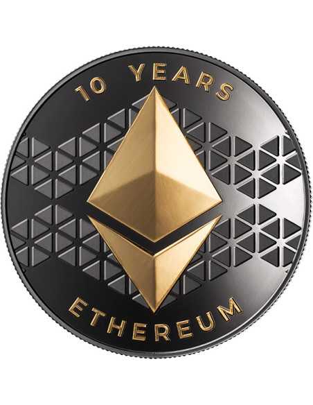 ETHEREUM Binary World 1 Oz Silver Coin 0.001 ether United Crypto States 2025 - Coins & More - Münzen nach Ländern