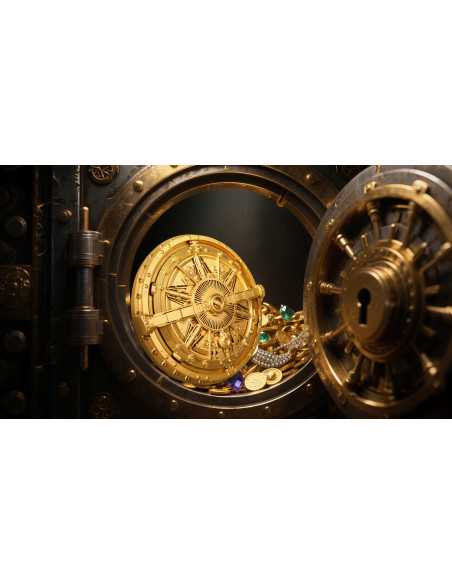 GOLD GILDED VAULT 2 Oz Silver & 1 Kg Copper Coin 2000 Francs Cameroon 2025 - Coins & More - Camerún