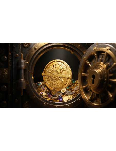 GOLD GILDED VAULT 2 Oz Silver & 1 Kg Copper Coin 2000 Francs Cameroon 2025 - Coins & More - Camerún