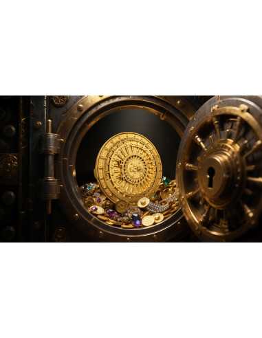 GOLD GILDED VAULT 2 Oz Silver & 1 Kg Copper Coin 2000 Francs Cameroon 2025 - Coins & More - Camerún