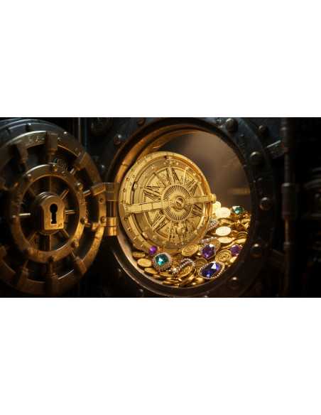 GOLD GILDED VAULT 2 Oz Silver & 1 Kg Copper Coin 2000 Francs Cameroon 2025 - Coins & More - Camerún