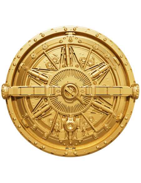 GOLD GILDED VAULT 2 Oz Silver & 1 Kg Copper Coin 2000 Francs Cameroon 2025 - Coins & More - Camerún