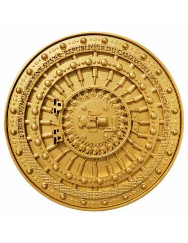 GOLD GILDED VAULT 2 Oz Silver & 1 Kg Copper Coin 2000 Francs Cameroon 2025 - Coins & More - Camerún