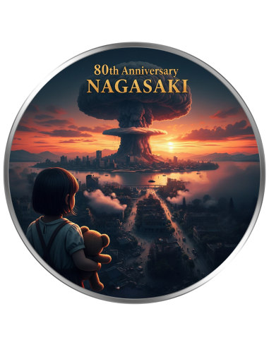 THE THREAT REMAINS 80th Anniversary of Nagasaki 1 Oz Silver Coin USA 2025 - Coins & More - Usa