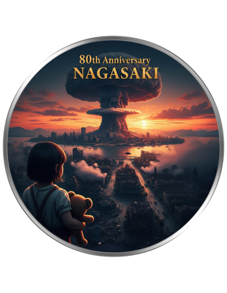THE THREAT REMAINS 80th Anniversary of Nagasaki 1 Oz Silver Coin USA 2025 - Coins & More - Usa