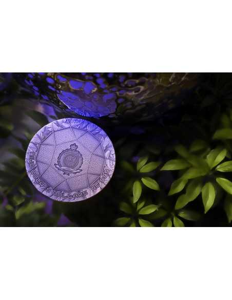 SOLARPUNK The Punk Universe 2 Oz Silver UV Fluorescent Coin 5$ Niue 2024 - Coins & More - Niue