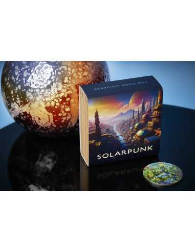 SOLARPUNK The Punk Universe 2 Oz Silver UV Fluorescent Coin 5$ Niue 2024 - Coins & More - Niue