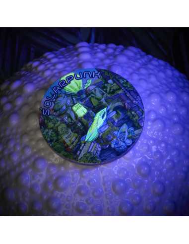SOLARPUNK The Punk Universe 2 Oz Silver UV Fluorescent Coin 5$ Niue 2024 - Coins & More - Niue