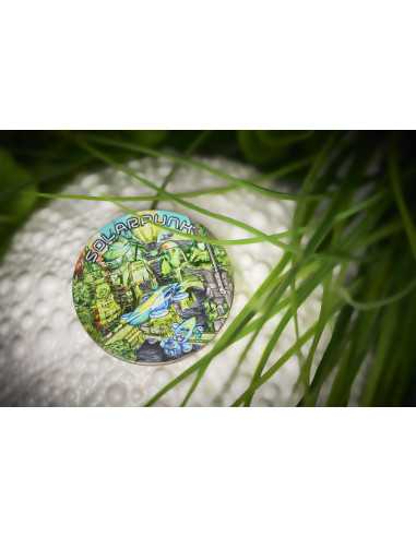 SOLARPUNK The Punk Universe 2 Oz Silver UV Fluorescent Coin 5$ Niue 2024 - Coins & More - Niue