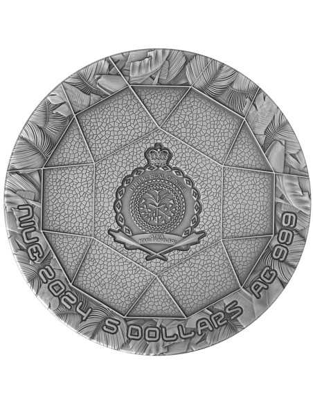SOLARPUNK The Punk Universe 2 Oz Silver UV Fluorescent Coin 5$ Niue 2024 - Coins & More - Niue