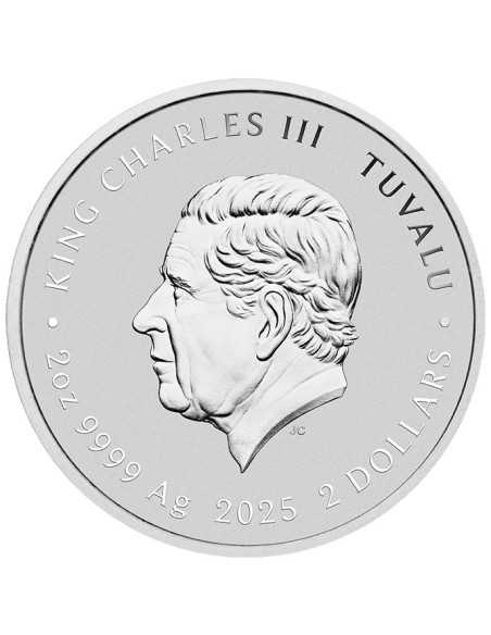 PIZZA Teenage Mutant Ninja Turtles 2 Oz Silver Coin 2$ Tuvalu 2025 - Coins & More - Tuvalu