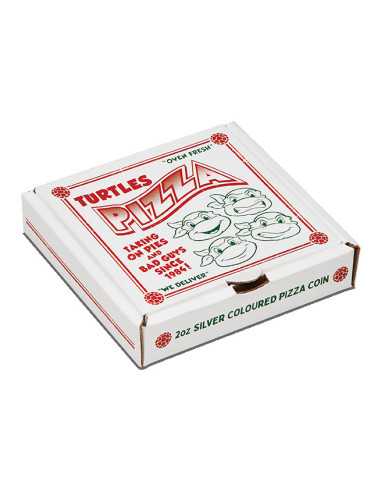 PIZZA Teenage Mutant Ninja Turtles 2 Oz Silver Coin 2$ Tuvalu 2025 - Coins & More - Tuvalu