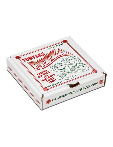 PIZZA Teenage Mutant Ninja Turtles 2 Oz Silver Coin 2$ Tuvalu 2025 - Coins & More - Tuvalu