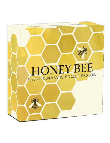 HONEY BEE 2 Oz Silver Coin 2$ Australia 2025 - Coins & More - Australia