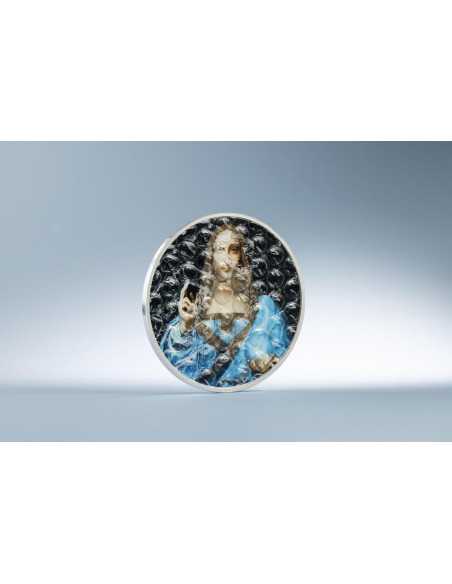 SALVATOR MUNDI Bubble Wrap Art 3 Oz Silver Coin 20$ Cook Islands 2025 - Coins & More - Isole Cook
