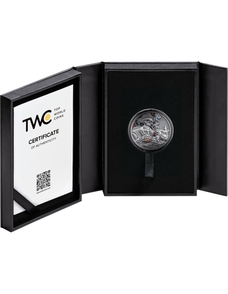 GANGSTER Memento Mori 1 Oz Silver Coin 5 Cedis Ghana 2025 - Coins & More - Ghana