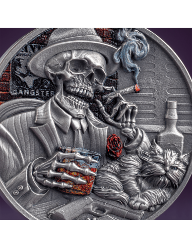 GANGSTER Memento Mori 1 Oz Silver Coin 5 Cedis Ghana 2025 - Coins & More - Ghana