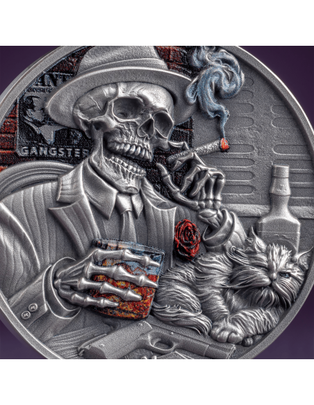 GANGSTER Memento Mori 1 Oz Silver Coin 5 Cedis Ghana 2025 - Coins & More - Ghana