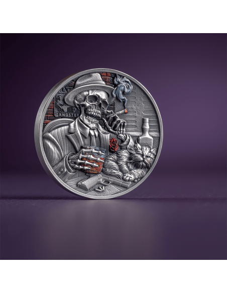 GANGSTER Memento Mori 1 Oz Silver Coin 5 Cedis Ghana 2025 - Coins & More - Ghana