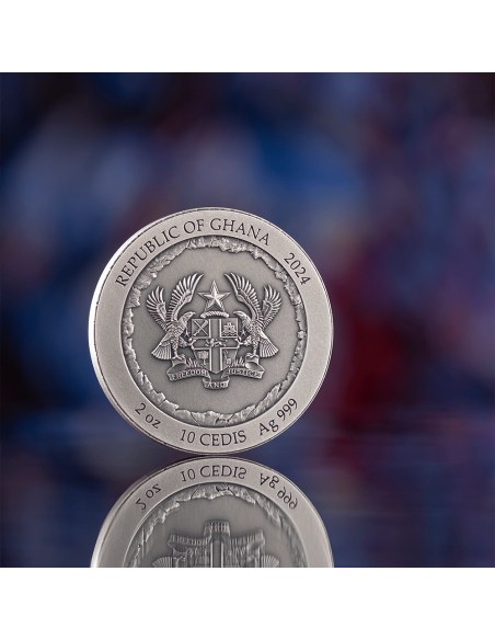 RUSHMORE Special Edition Rock-cut Monuments 2 Oz Silver Coin 10 Cedis Ghana 2024 - Coins & More - Ghana