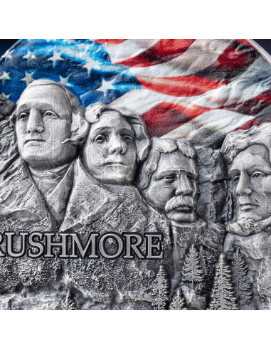 RUSHMORE Special Edition Rock-cut Monuments 2 Oz Silver Coin 10 Cedis Ghana 2024 - Coins & More - Ghana