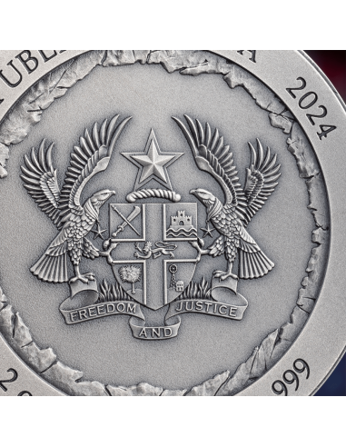 RUSHMORE Special Edition Rock-cut Monuments 2 Oz Silver Coin 10 Cedis Ghana 2024 - Coins & More - Ghana
