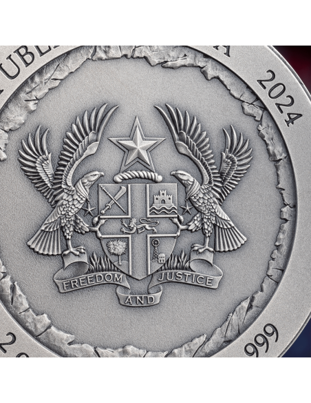 RUSHMORE Special Edition Rock-cut Monuments 2 Oz Silver Coin 10 Cedis Ghana 2024 - Coins & More - Ghana